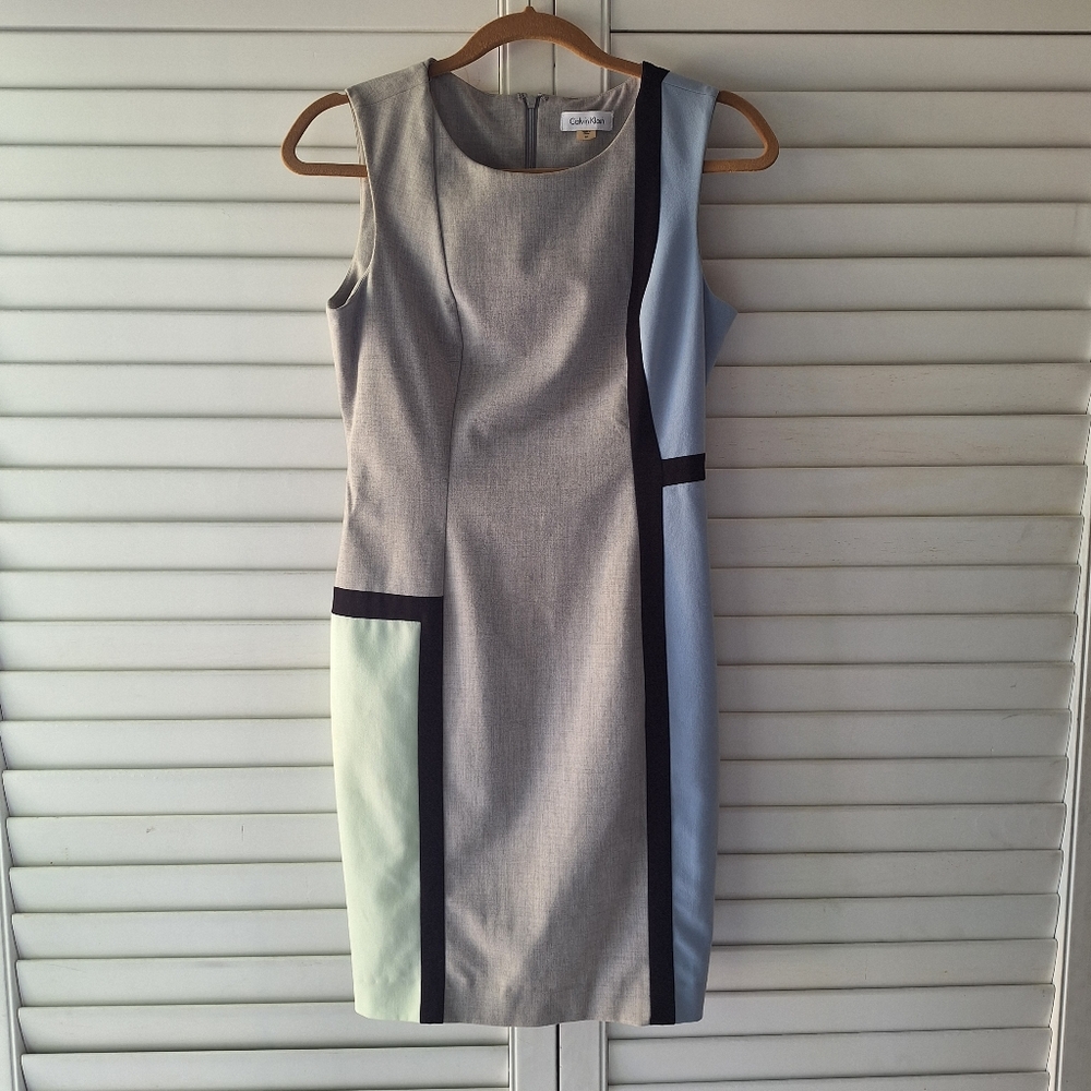 Calvin Klein Retro Colorblock Sheath Dress